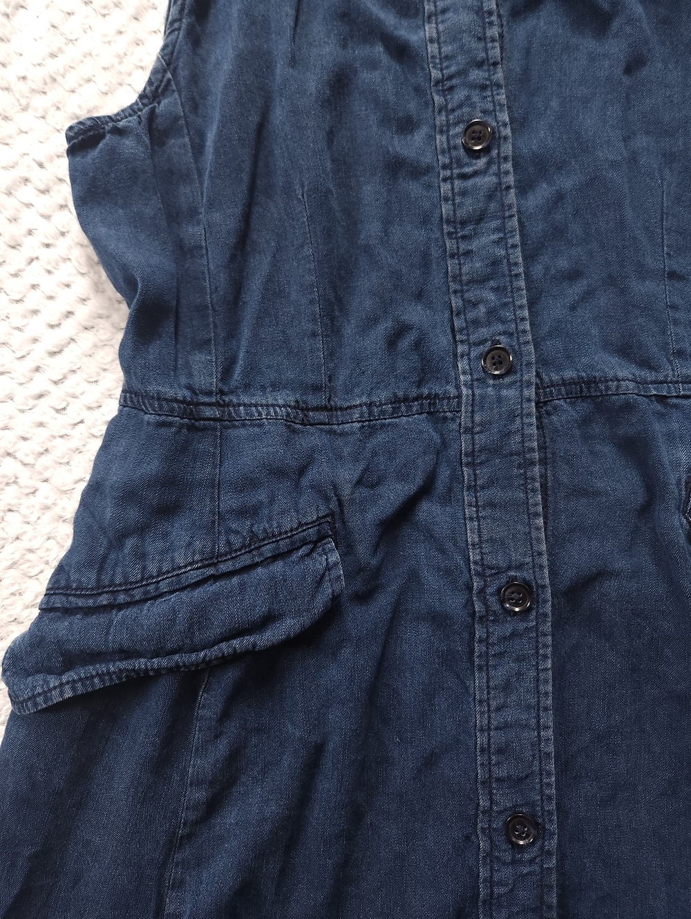 Banana Republic Tencel Chambray Maxi Dress Sz 8- NO BELT - Picture 5 of 7